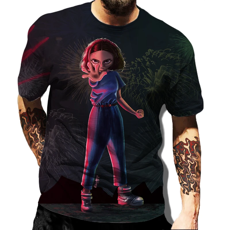 thumbnail image 1 of Camisetas para hombres, camisetas Dropshipping para mujeres, camisetas Stranger Things para hombres, camisetas, artículos más baratos, envío gratis, camisetas de anime Harajuku, 1 of 5
