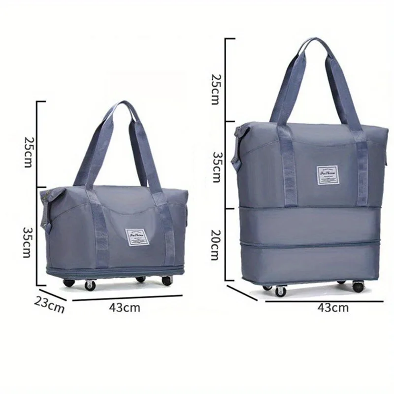 Foldable Travel Luggage Bag With Wheels For Moving And Storage_voghion.com