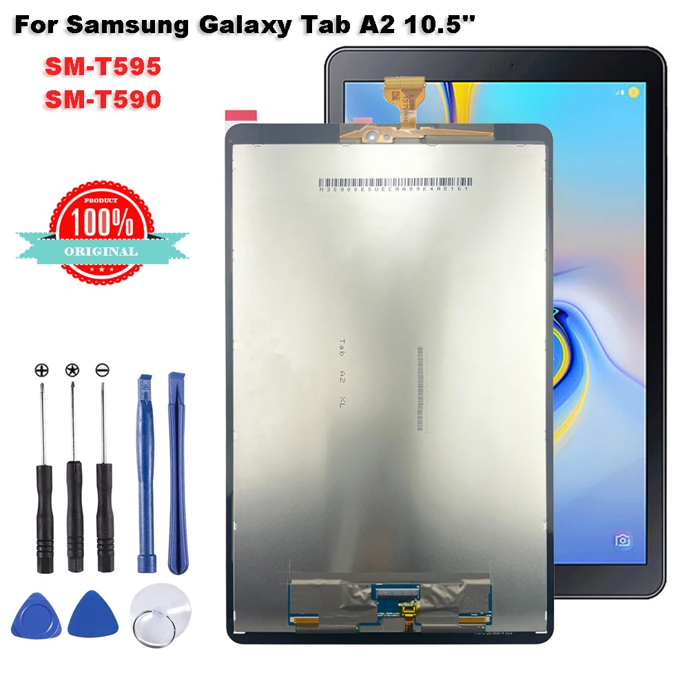 

Оригинальный сенсорный ЖК-дисплей 2018 дюйма для Samsung Galaxy Tab A2 SM-T595 T590 T595, ремонт дигитайзера сенсорного экрана в сборе