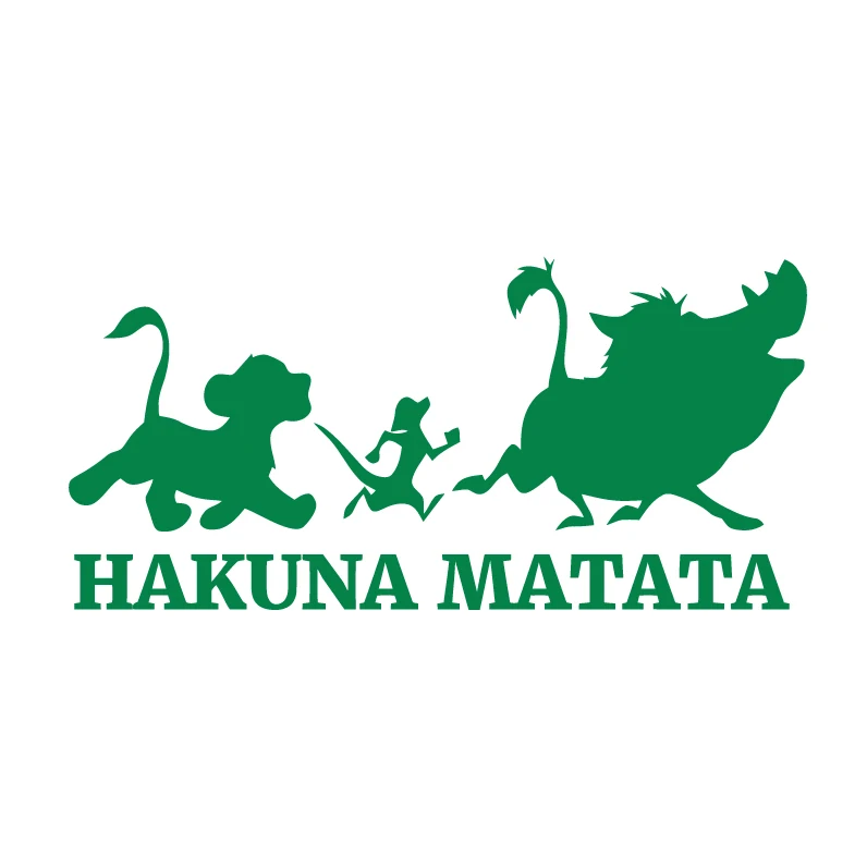 Hakuna Matata Vinyl Decals - The Lion King Cartoon Wall & Car Decor
