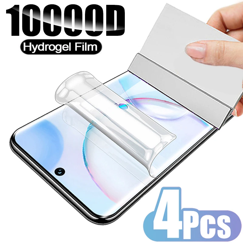 

4Pcs Hydrogel Film on The Screen Protector For Poco X5 X4 X3 F3 Pro NFC F4 GT 5G Screen Protector For Redmi Note 10 9 11 12 Pro