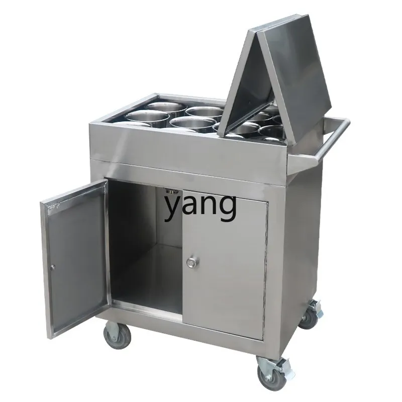 

Yjq Stainless Steel Flavoring Car Kitchen Trolley Commercial Dining Car Restaurant Seasoning Platform Restaurant Mobile