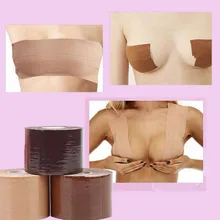 Cotton Sticky Bras Waterproof Invisible Underwear 4Colors Breathable Boob Tape Elastic Patch 1Roll Self Adhesive