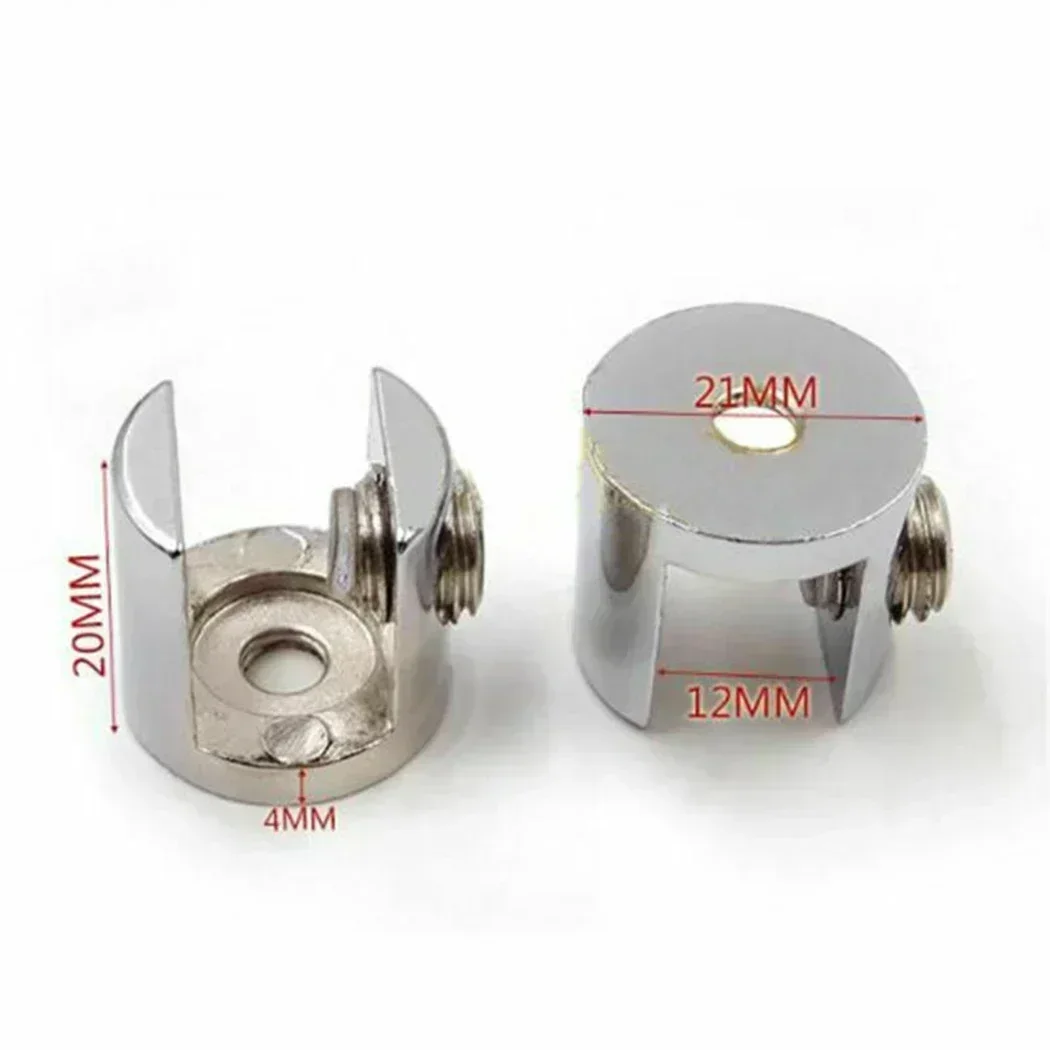 Glass Clamp Brackets Fixing Bathroom Shelf Holder Support 10pcs For 6-8mm/8-10mm/10-12mm