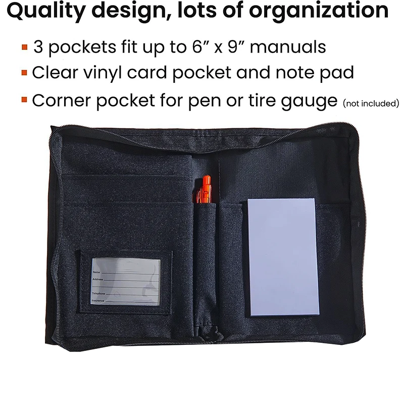 Oxford Car Registration Insurance Holder Driver's License Case for Credit Card Auto Document Holder Vehicle Glove Box Organizer 4