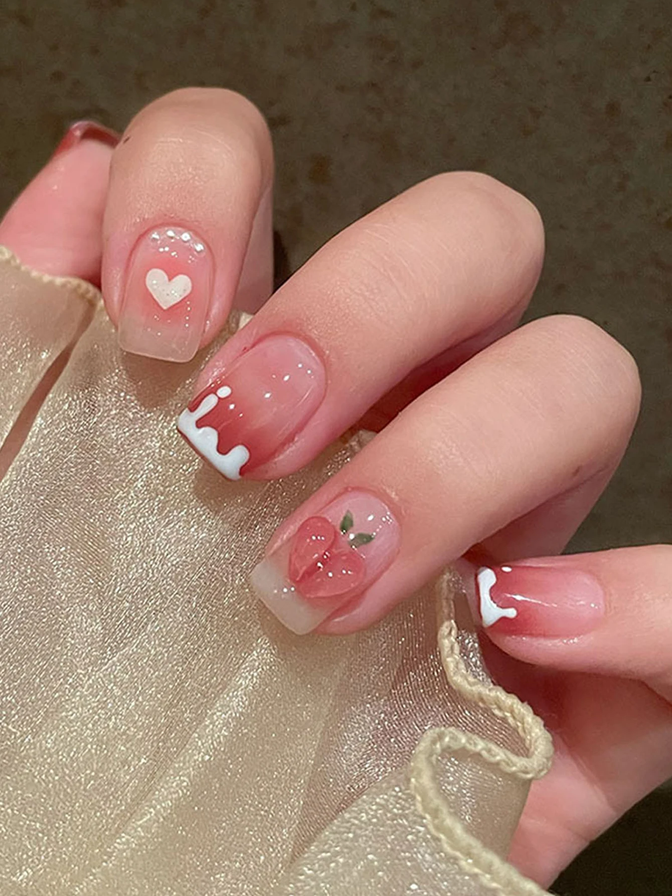 

Pink Blush Nail Art Fake Nails Ultrathin and Breathable Fake Nails for Professional Salon Daily Use