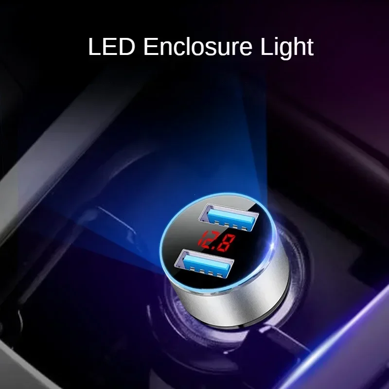 Multi-Function Dual USB Car Charger with LED Display and Voltmeter
