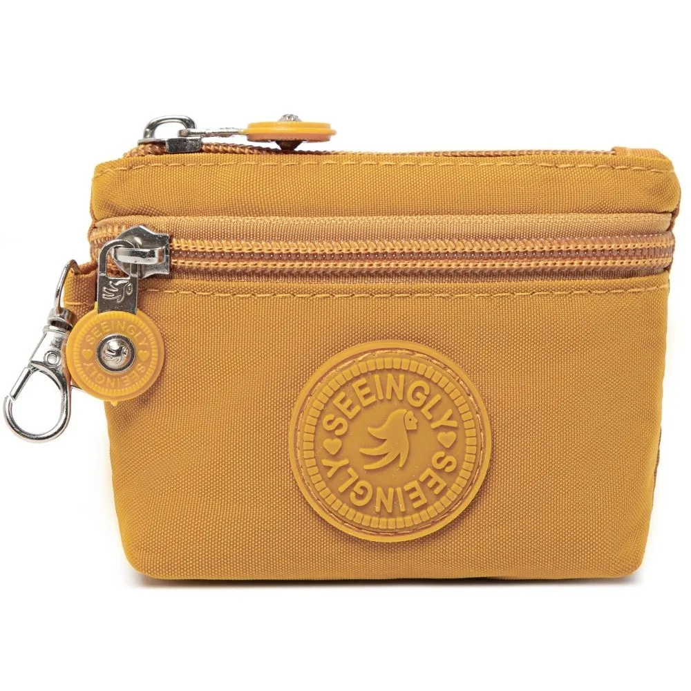 Sleek Women's Nylon Waterproof Wallet with Keychain & Coin Holder