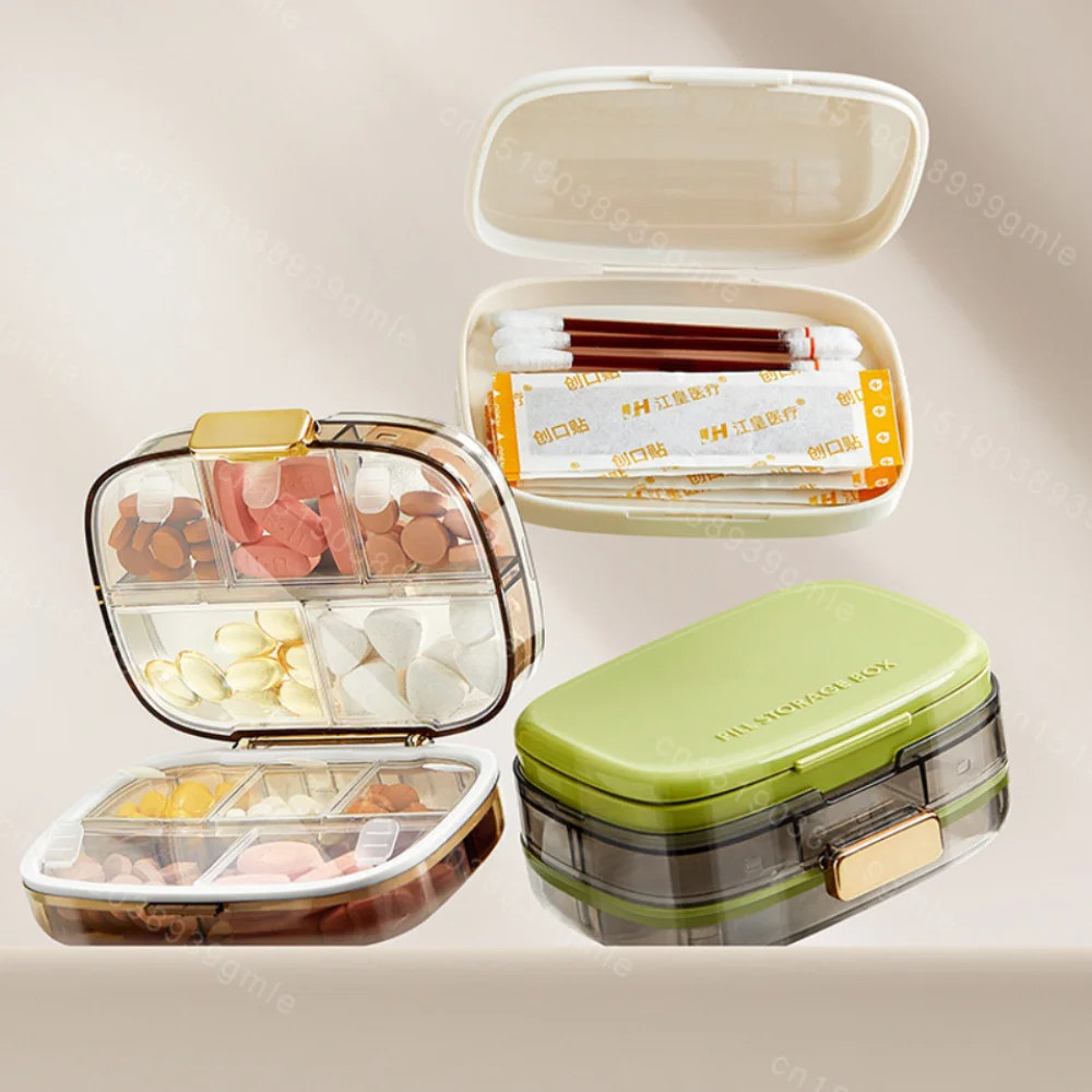 10-Compartment Organizer Case Travel Folding Pill Container Box Medicine Fish Oil Accessories Storage Daily Medicine Organizer
