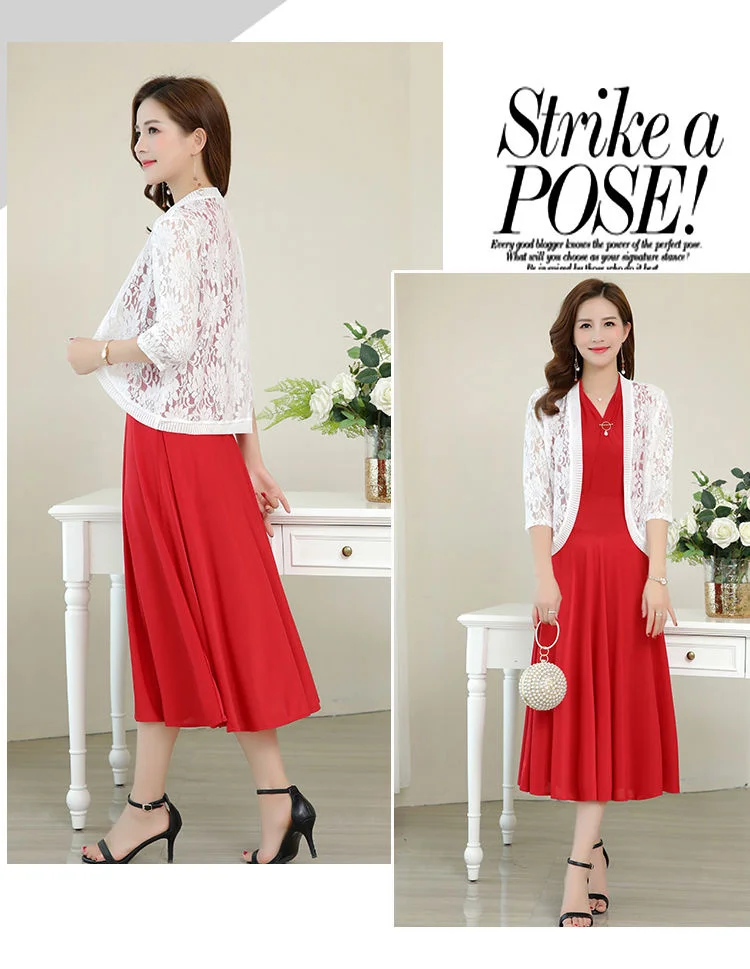 Spring and summer air conditioning clothing lace cardigan sunscreen shawl plus coat seven minutes sleeve small outside_voghion.com
