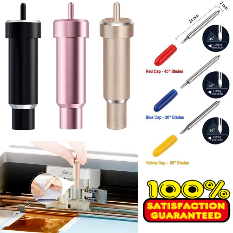 Lame Calde Per Cricut Explore 3/Air 2/Air/One/ Cricut Maker 3/Maker Custodia Robusta 30/45/60 Gradi Plotter Lame Cricut Taglio
