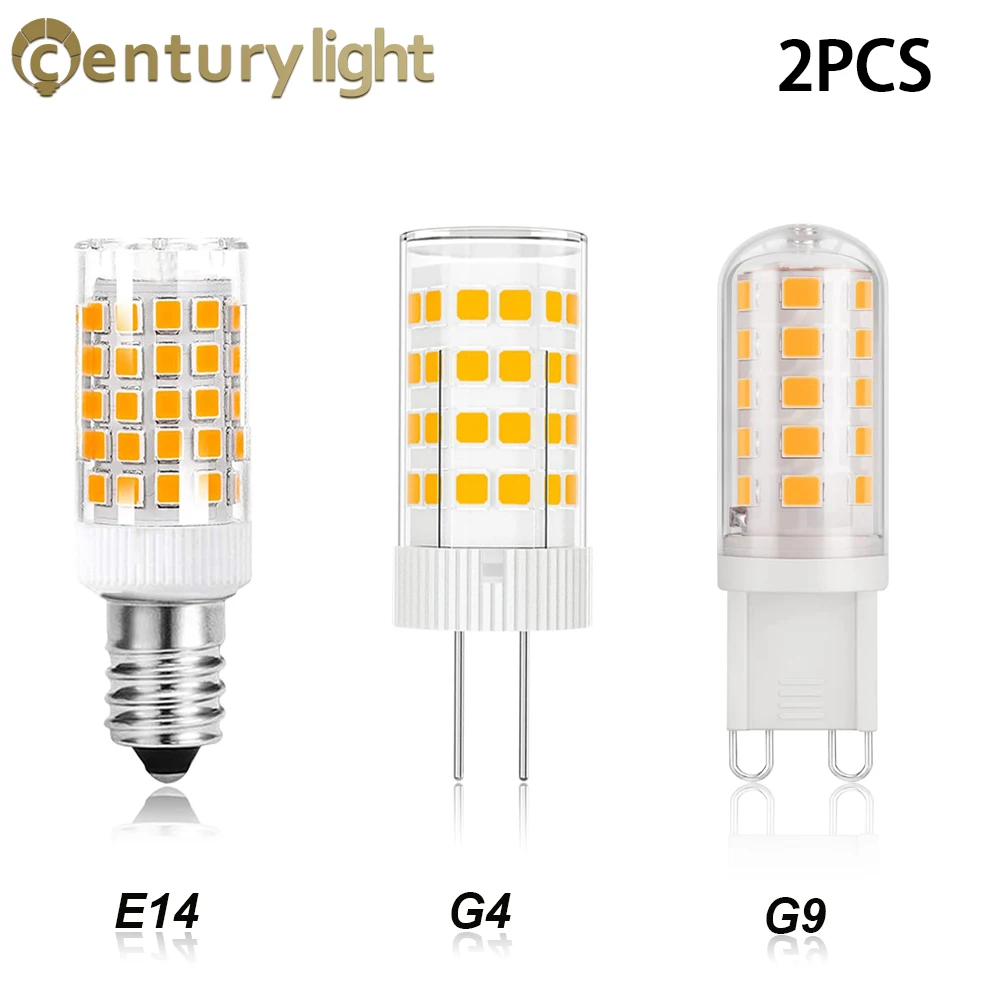 

2PCS LED Lamp G9 G4 E14 220V 3W 5W 7W Ceramic SMD2835 LED Bulb Warm White 2700K Cold White 6000K Spotlight replace Halogen light