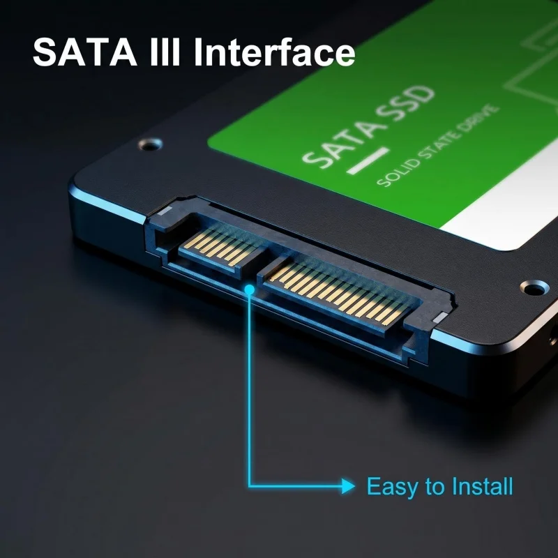 SATA III 2.5인치 내장형 노트북 SSD 하드 드라이브 - PC 및 노트북 저장용량 업그레이드 128GB 240GB 480GB 512GB 고속 옵티