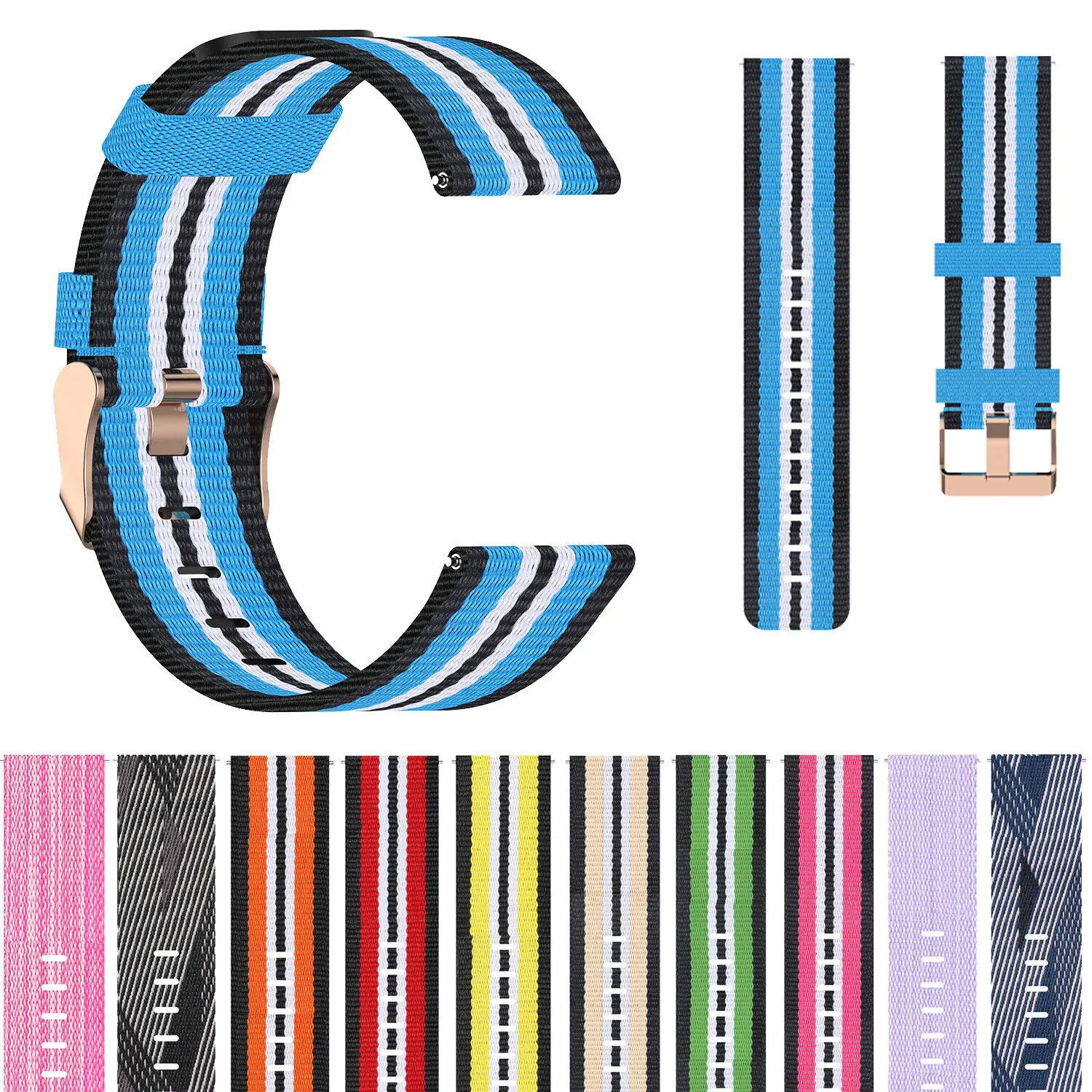

Canvas Watch Band for Garmin Vivoactive 3 Forerunner 245 645 Strap for Garmin Venu Watch Bracelet
