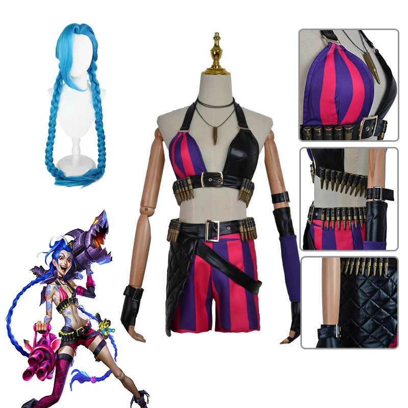 LOL Arcane Cosplay Costume - Loli Jinx Crit