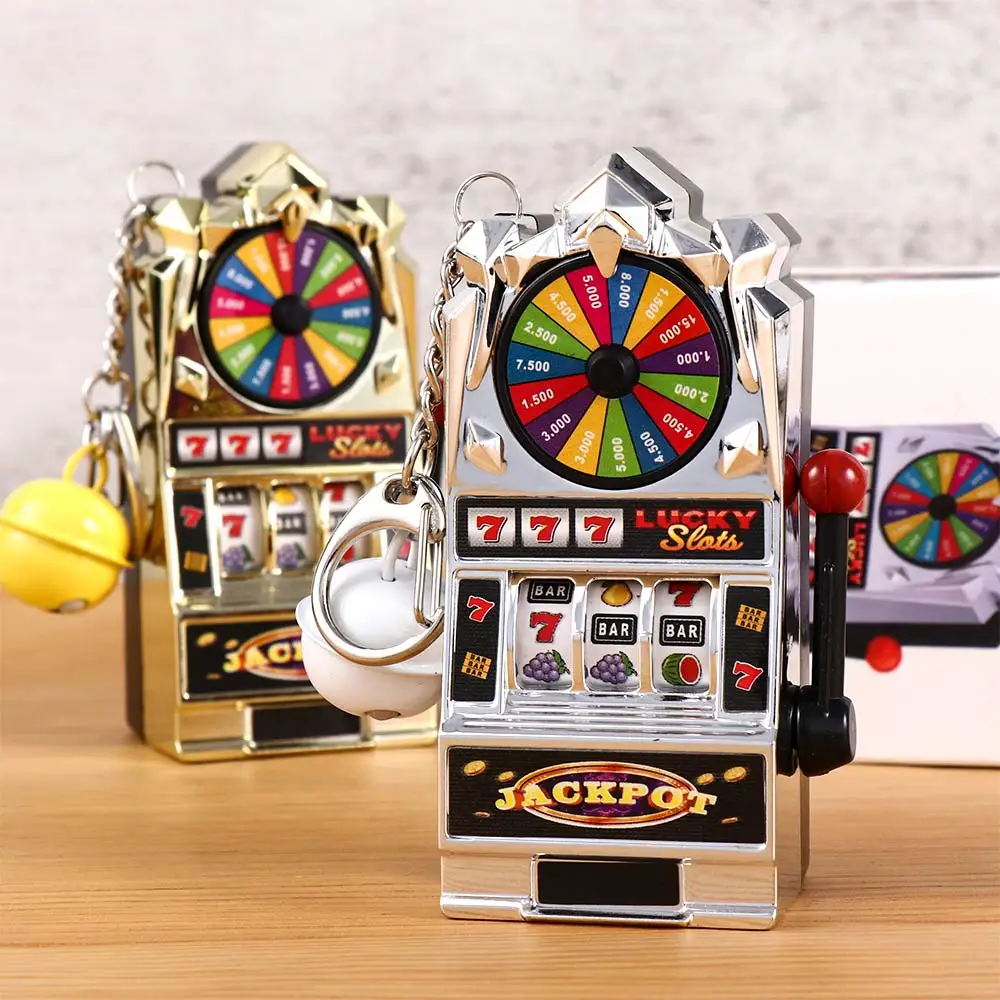 Creative Arcade Mini Gambling Slot Machine Key Chains Pocket Fruit Lucky  Jackpot Gadget Antistress Toy Funny Games Keychain Ring - AliExpress