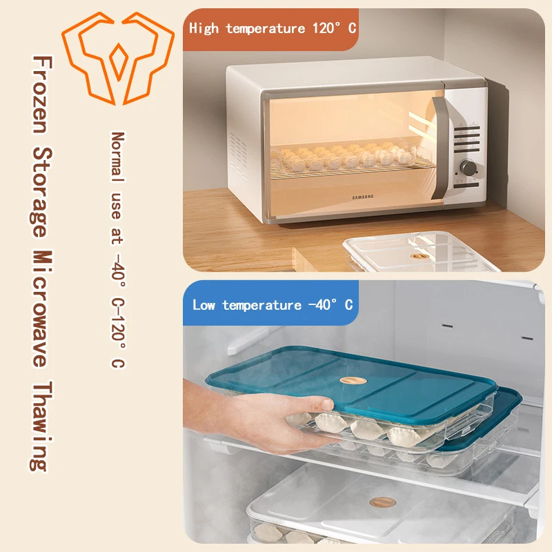 Multi Layered Dumpling Box Household Food Grade Frozen Egg Fresh Frozen Refrigerator Storage Kitchen Summer container 4