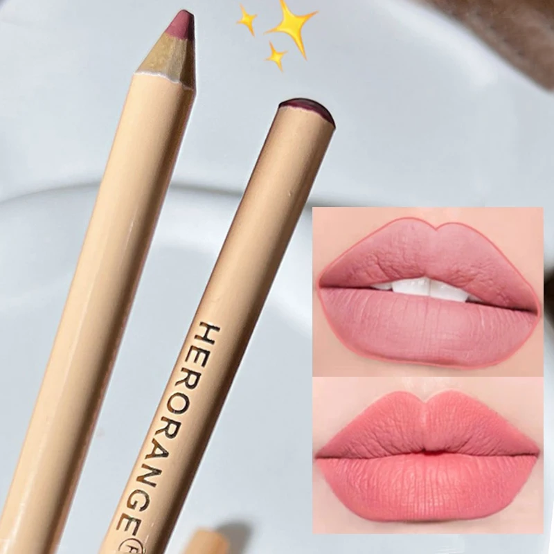 

4 Colors Waterproof Matte Lipliner Pencil Waterproof Non-stick Cup Smooth Nude Lipliner Pencil Lasting Lipstick Makeup Cosmetics