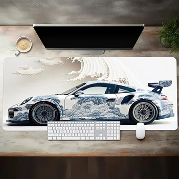 Tapis voiture blanche – Grand tapis gaming 7