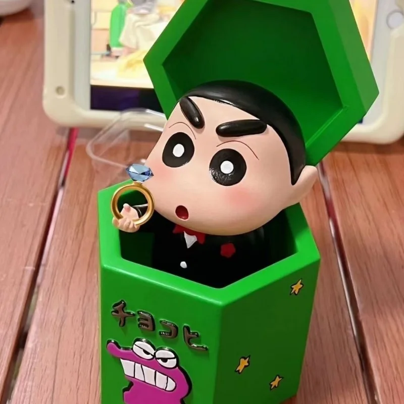 

Crayon Shin-chan Anime Kawaii Model Cos Proposal Artifact Q Version Figurine Toy Handmade Model Ornament Valentine's Day Gift