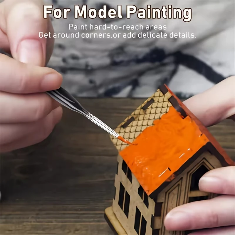 11pcs Watercolor Paint Brush Set for Fine Detail - Durable Miniature Brushes Micro Tips for Warhammer 40K Model & Art Painting 5