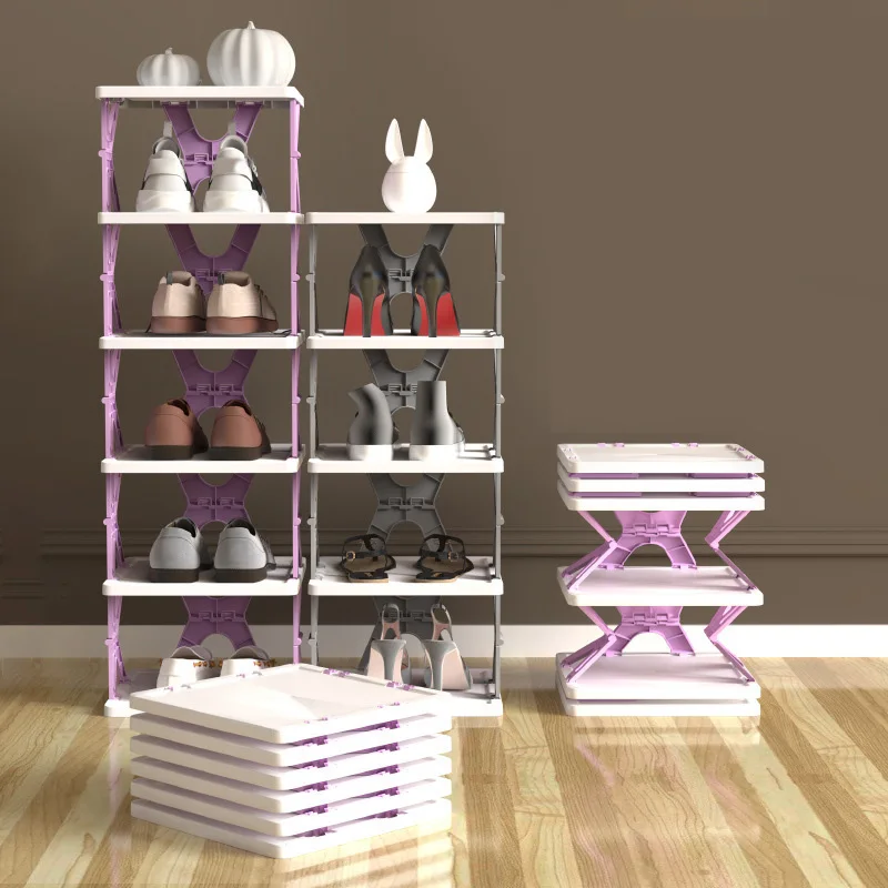 

Simple Storage Multi-layer Folding Rack Easy To Install Space Saving Shoe Rack Device Multi-functional Home Kitchen Storage Rack