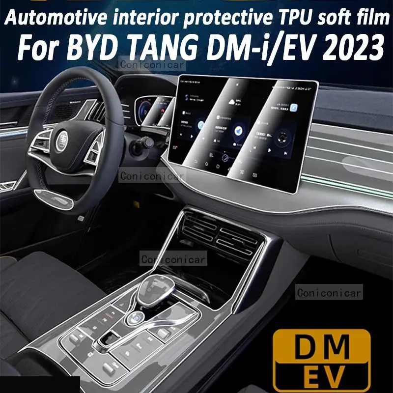

For BYD TANG EV BEV DMI 2023 Gear Panel Navigation Automotive Interior Screen Protective Film TPU Anti-Scratch Sticker Protect