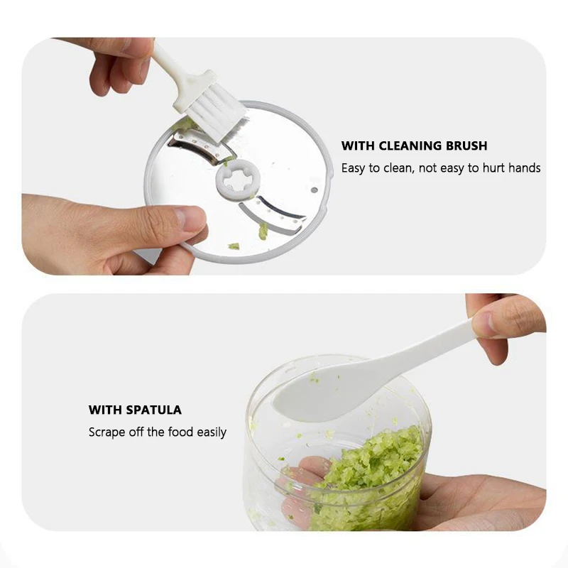 Electric Vegetable Cutter Set Handheld Wireless Electric Garlic Masher Food Chopper Meat Grinder Machine Food Peel Slice