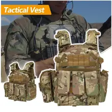 Chaleco táctico de nailon Molle, armadura corporal, accesorios para Airsoft, bolsa de combate, militar, ejército, 6094