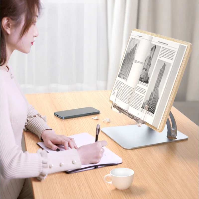 어린이 다기능 독서 책장, 학생 데스크탑 책장, 태블릿 PC 스탠드, 들어 올리거나 조절할 수 있음