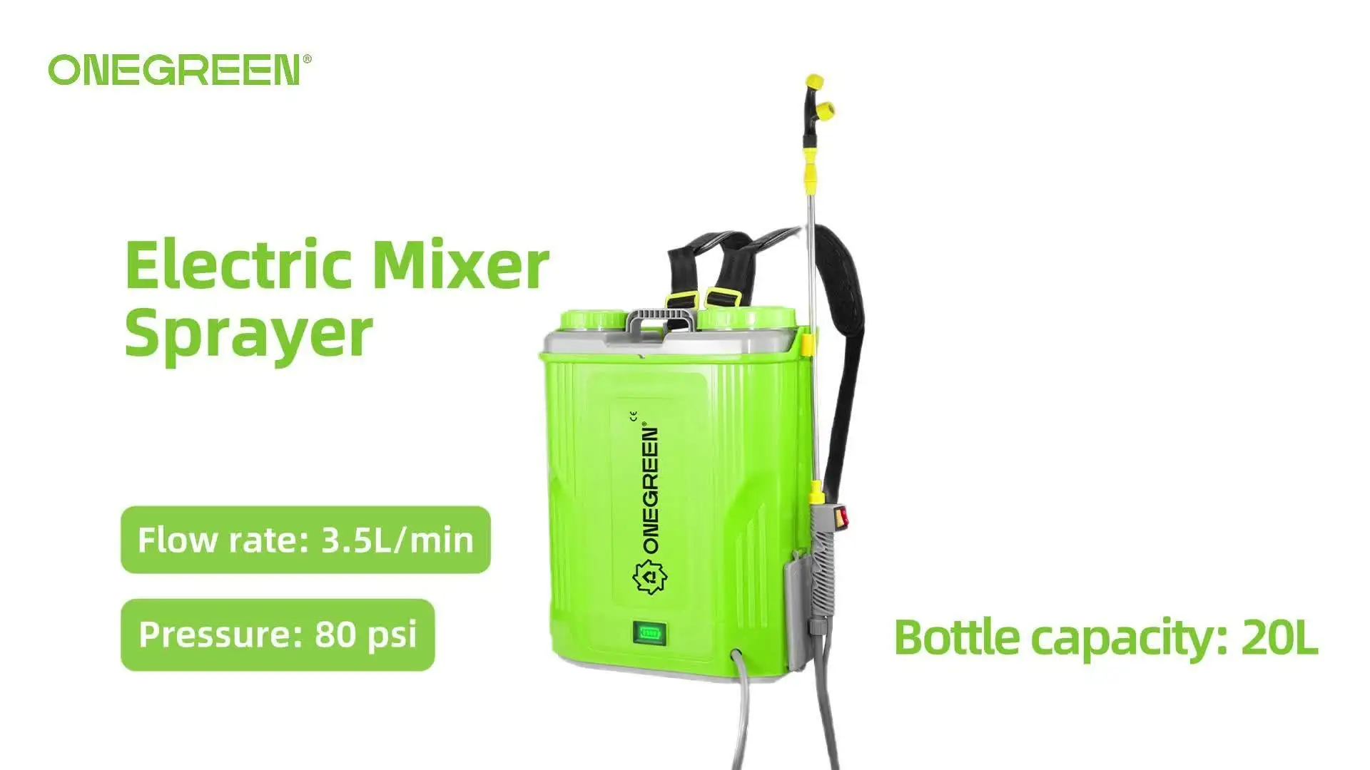 ONEGREEN 20L電動噴霧器 農業用インテリジェント農薬ディスペンサー