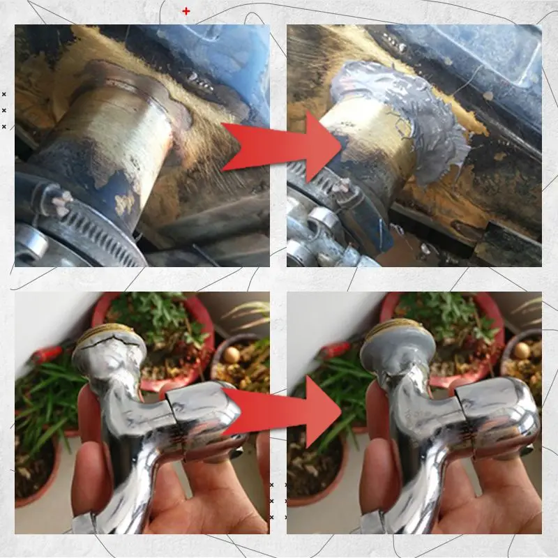 Industrial Metal Repair Paste Glue A&B Glue Repair Radiator Metal Tank Crack Trachoma Welding Agent All-purpose