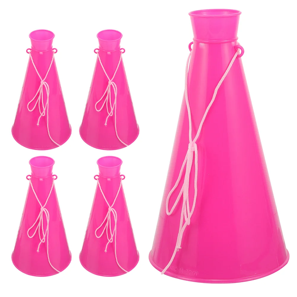 5 Pcs Loudspeaker Playthings Party Horns Plastic Megaphones Trumpet Toy Cheering Soccer