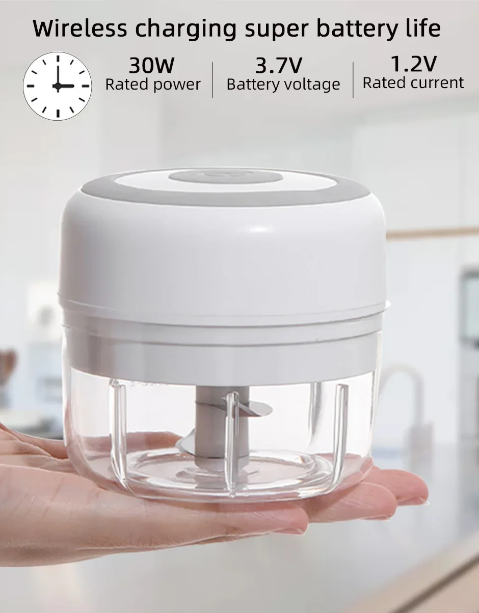 Description Picture 4 of itemMini household garlic puree electric garlic blender for babies, food grinder, cooking meat grinder, new garlic grinder