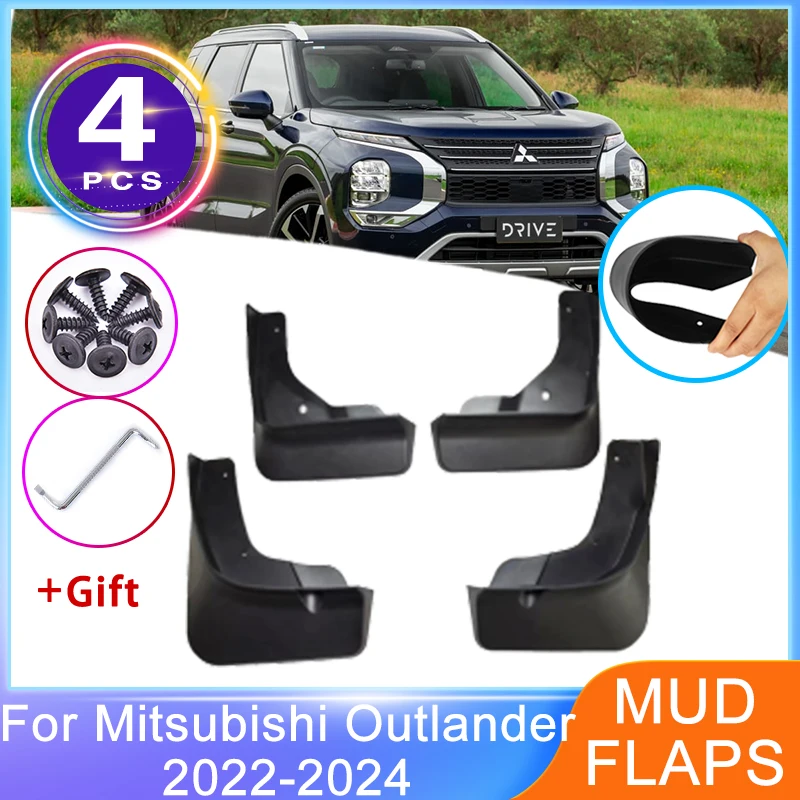 

Для Mitsubishi Outlander GM GN ZM MK4 2022 2023 2024 передние и задние брызговики брызговики брызговики колеса протектор автомобильные аксессуары
