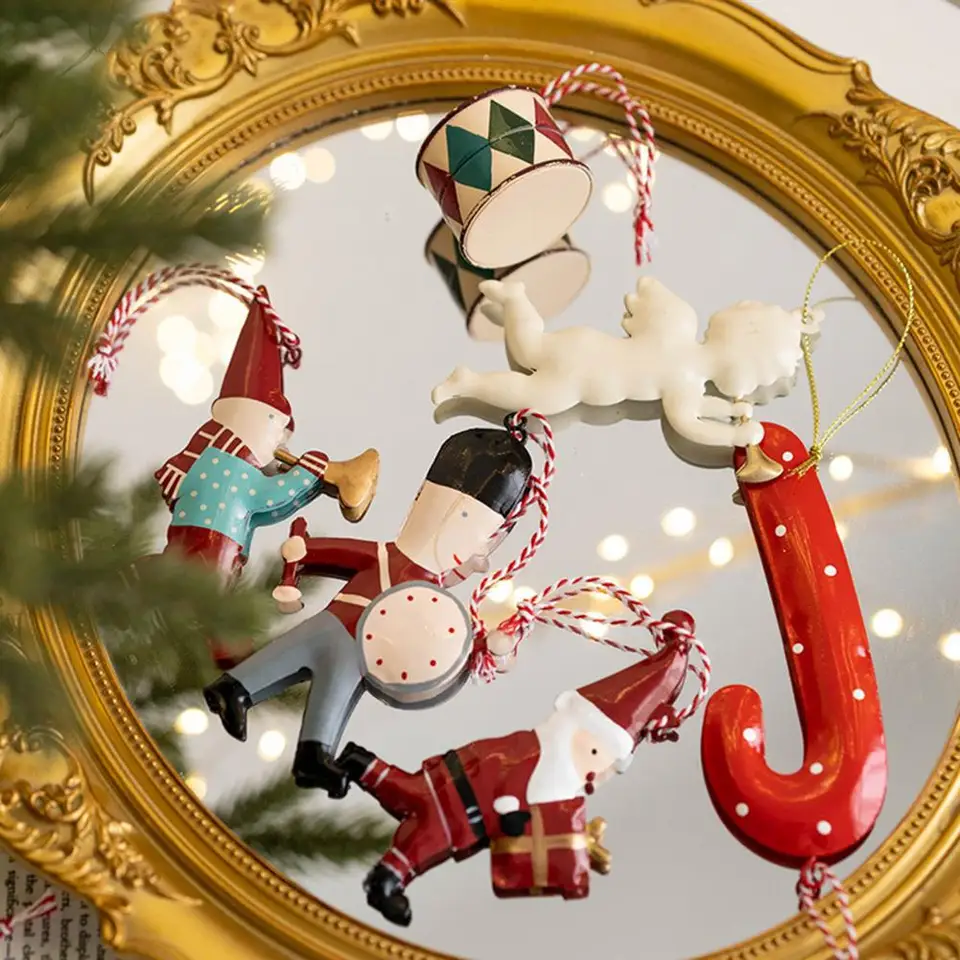 10/12 stuks transparante kerstballen van vulbare kunststof, 8