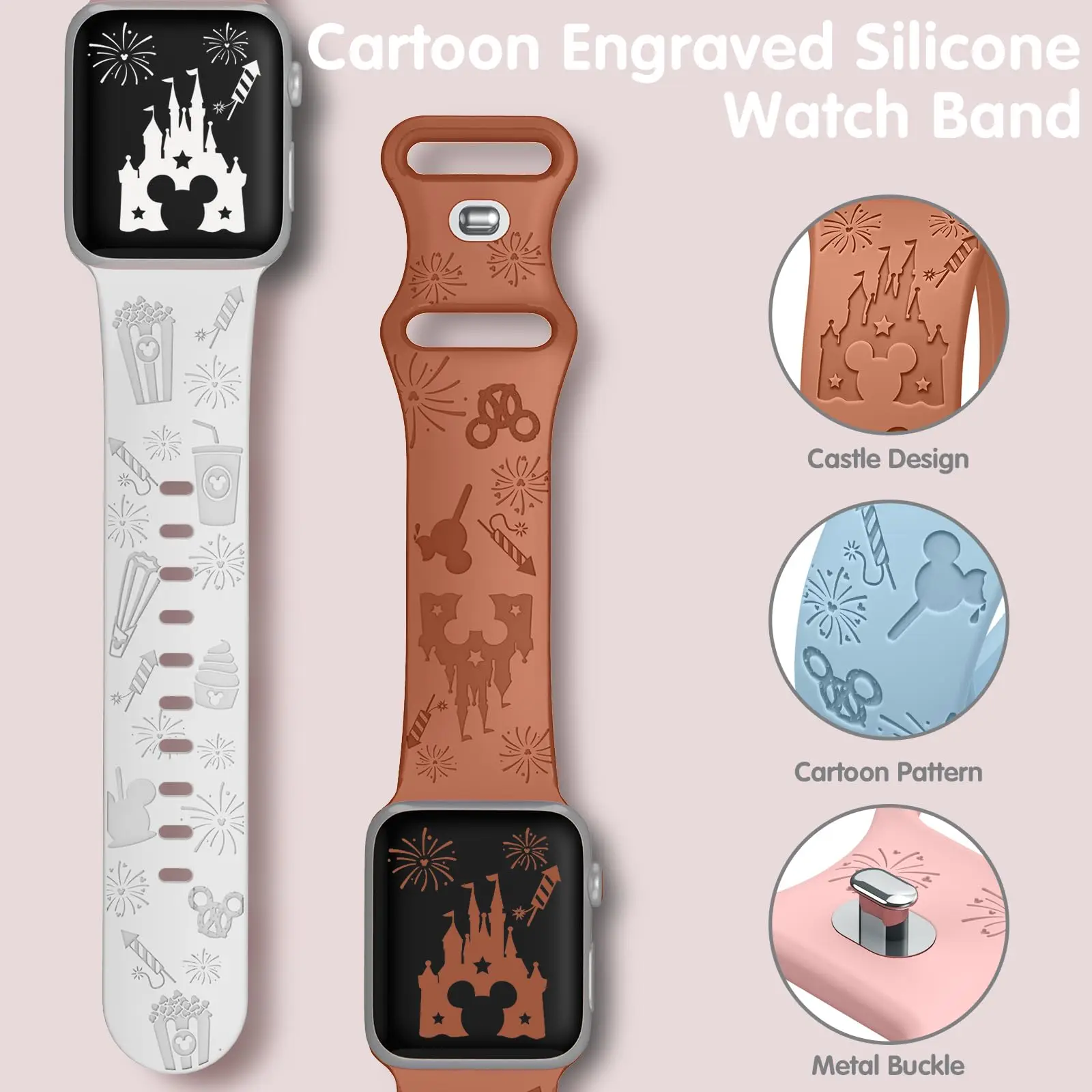 Für Apple Watch Band 44 mm 45 mm 49 mm 42 mm 41 mm 38 40 mm Graviertes Silikonarmband Correa Serie 10 8 9 7 SE 6 5 4 Ultra 3 2 Armband – Detail 7