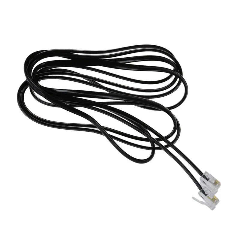 Telephone Handset Cord RJ11 6P4C Telephone Cable Cord ADSL Modem 2 Meters
