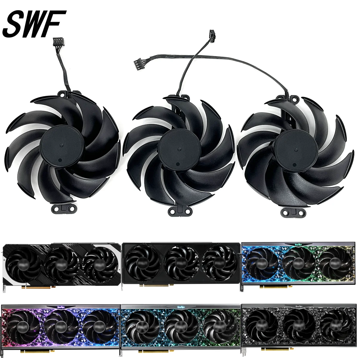 Rtx4080 90Mm Th9520B2H-Pcb01 Ventola Di Raffreddamento Per Palit Rtx 4070 Ti 4080 4090 Gamerock Gamingpro Jetstream Oc Dispositivo Di Raffreddamento D