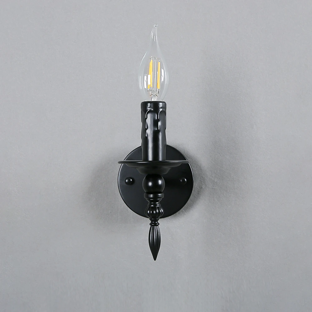 Vintage Wall Lamp American retro Wall Light bedroom bedside lights industrial style porch indoor aisle stair Candle lamp