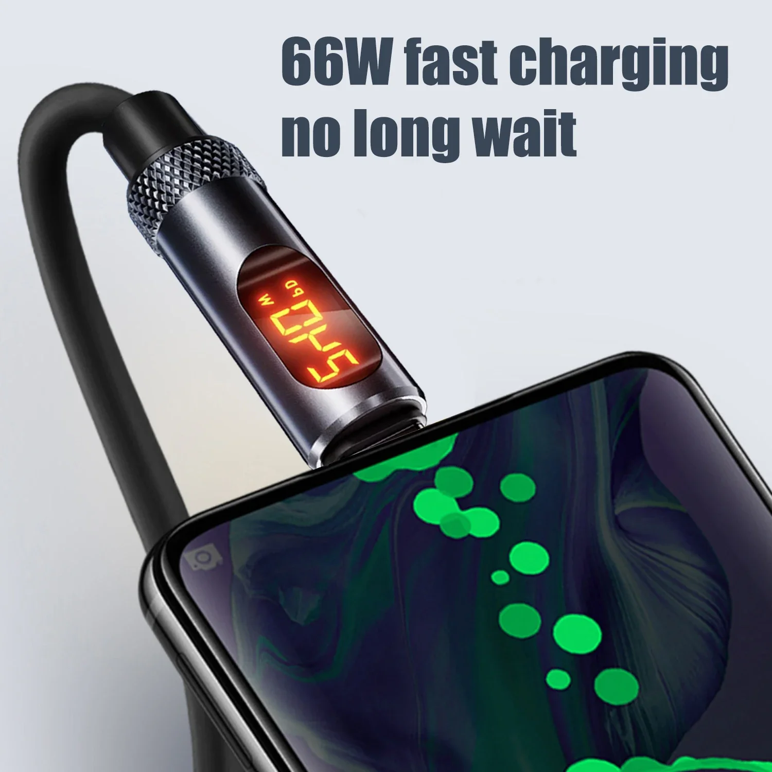 240W 6A Quick Charging Cable USB C To Type C High-speed Data Transfer Cables Dual Type-C Digital Display Wire Cord for IPhone Mi