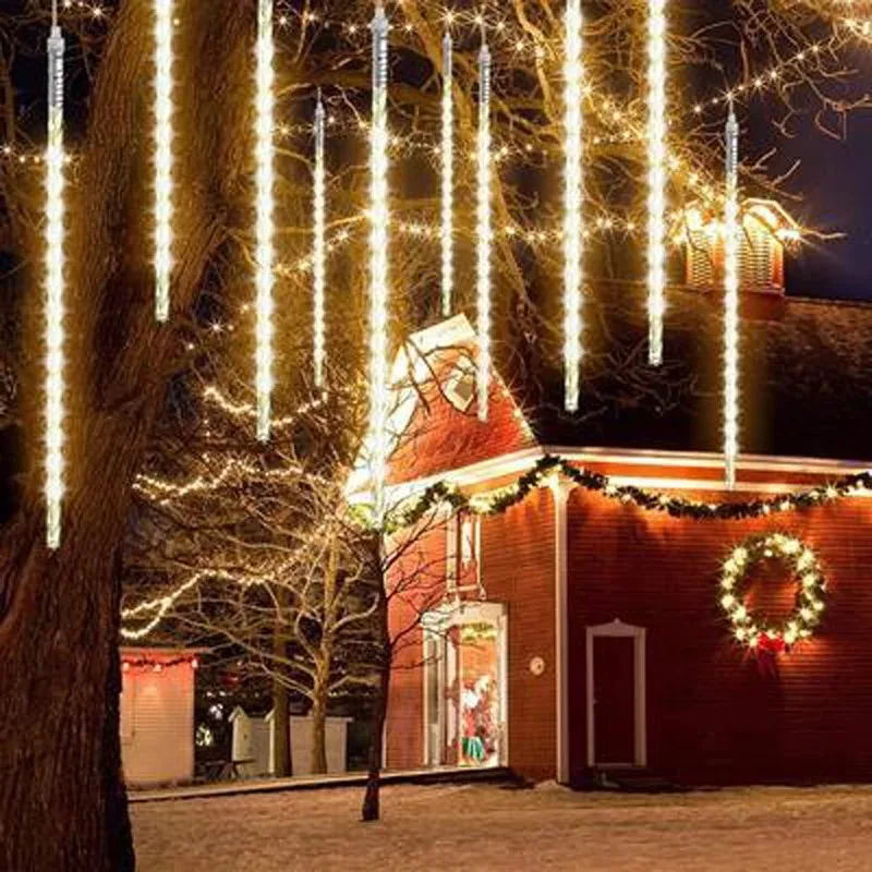 Description Picture 5 of itemChristmas Decor 32/24/16/8Tube LED Meteor Shower Fairy String Garland Curtain Lights Outdoor Wedding Street Garden Decor Navidad