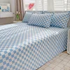 Washed Cotton Flat Bed Sheet Solid Bed Cover Single Double Queen King Size Bedsheet Linens Soft Bedspread (Pillowcase Can Order) 3