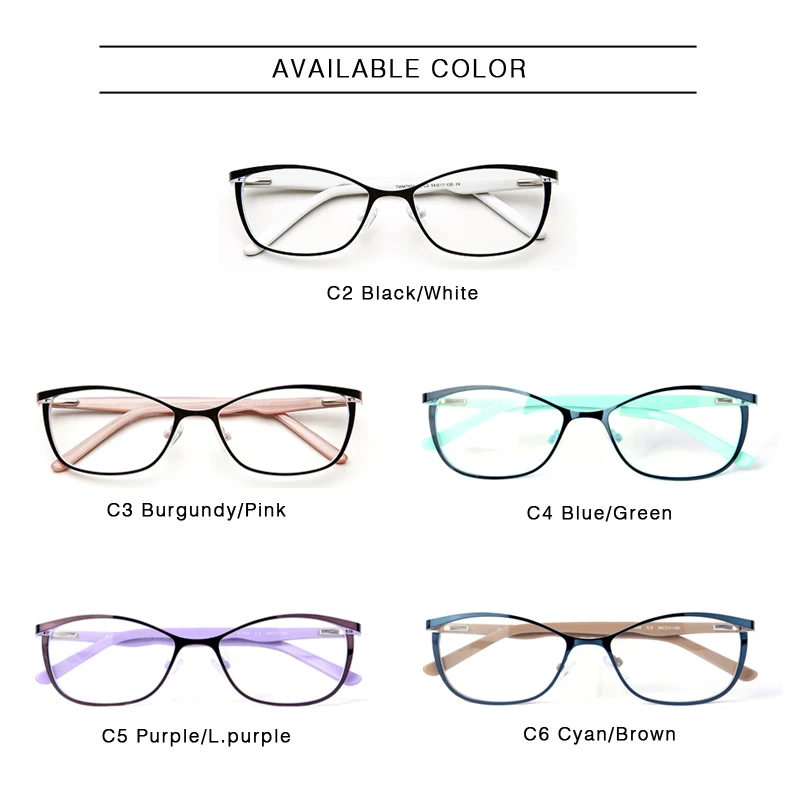 Women Vintage Cat Eye Prescription Eyeglasses Frames