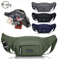 Waist Bag Waterproof Men's Sports Mobile Waistpack Phone Bag Running Messenger Business Cashier Wallet Large-capacity Chest Bags