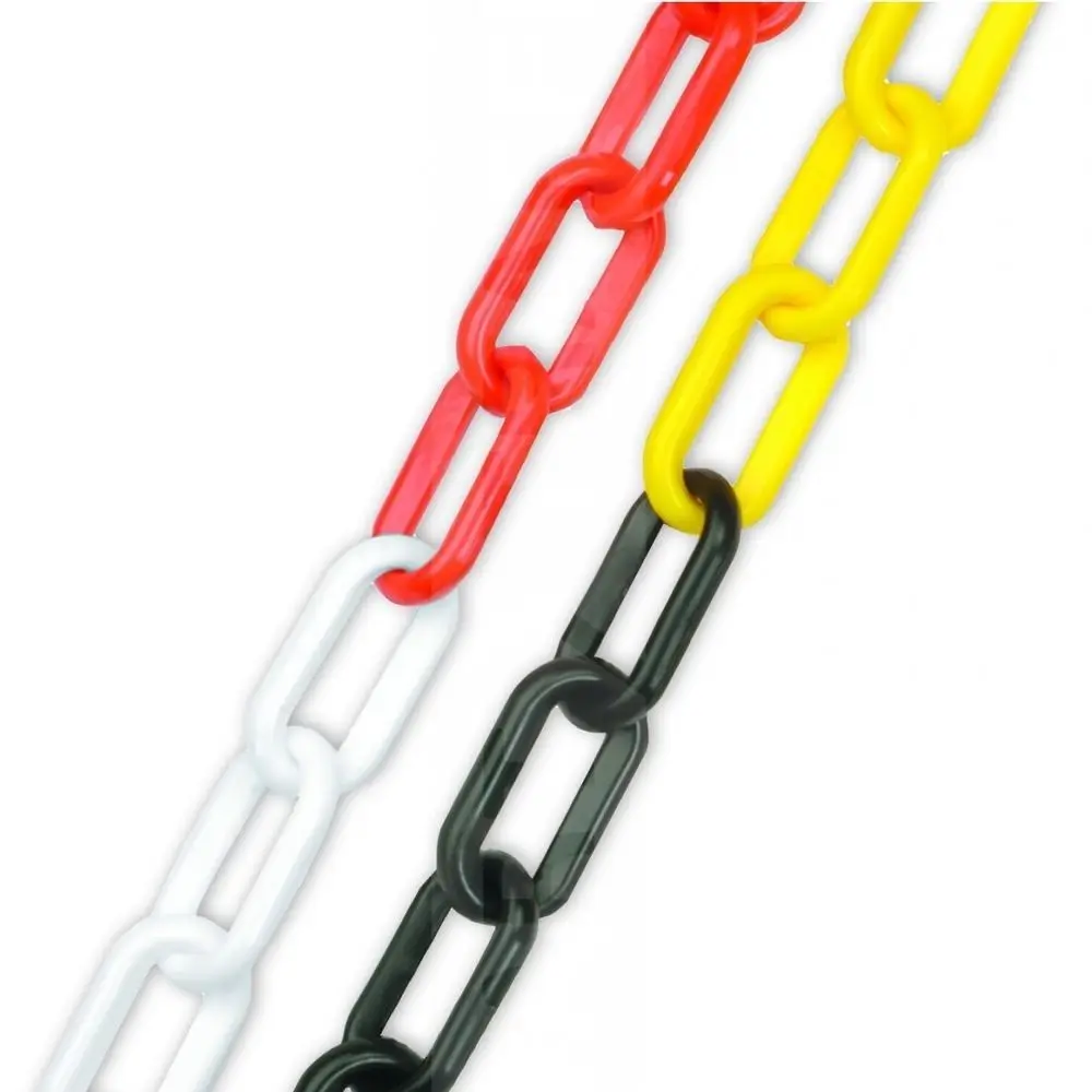 Plastic Chain Colorful Chain Barrier Safety Road Warning Block Link Traffic Crowd Protection Accessories Necklace Garden 5m/10m