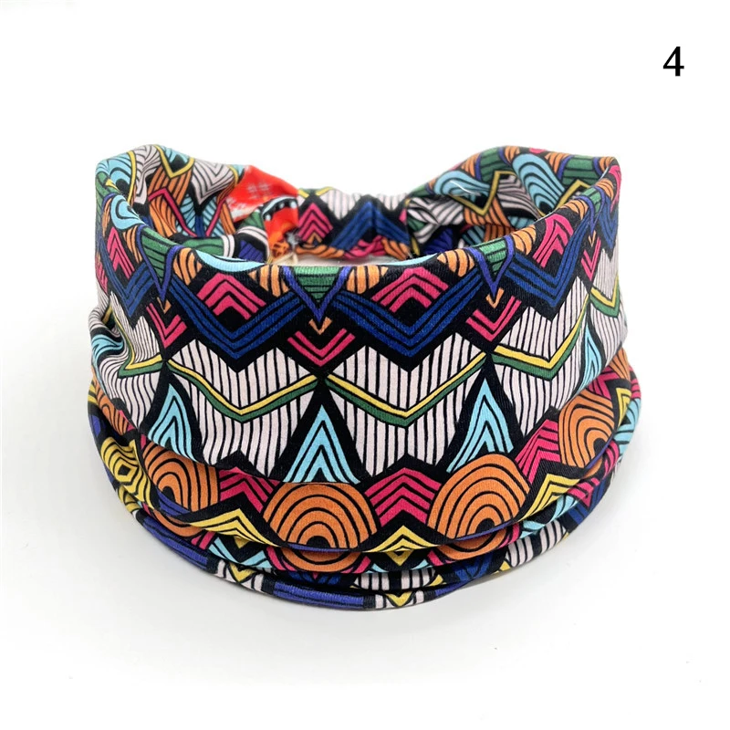 

New African Pattern Print Wide Headband For Women Twist Style Hair Bandanas Elastic Yoga Turban Woman Hair Accessories Headwear