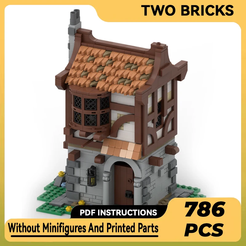 

Moc Building Blocks Modular Street View Medieval Home Technical Bricks DIY Assembly Construction Toys For Child Holiday Gifts