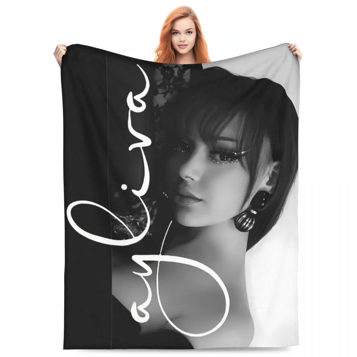 Ayliva Cool Singer Pop Music Blankets Fleece Printed Liebe Tour 2024 Cozy Lightweight Throw Blankets for Sofa Office Bedspreads 2
