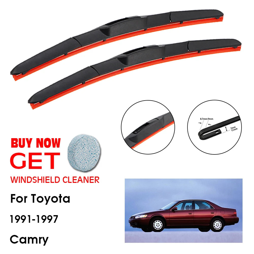 

Car Wiper Blade For Toyota Camry 21"+19" 1991-1997 Front Window Washer Windscreen Windshield Silica Gel Wiper Blades Accessorie